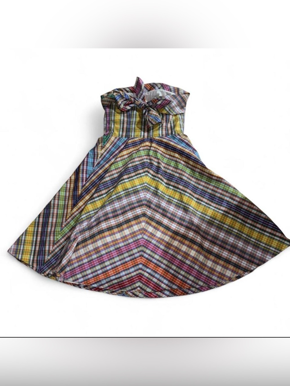 Vintage Ralph Lauren MADRAS Dress Women’s Sz 6 Plaid Sleeveless Sundress - Picture 3 of 7